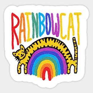 rainbow cat Sticker